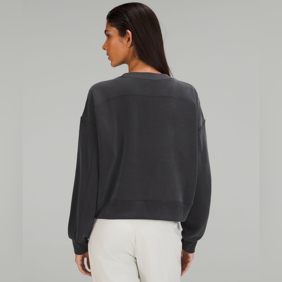 Lululemon Softstreme Perfectly Oversized Cropped Crew Sweater - Women’s US4 - Picture 2 of 7
